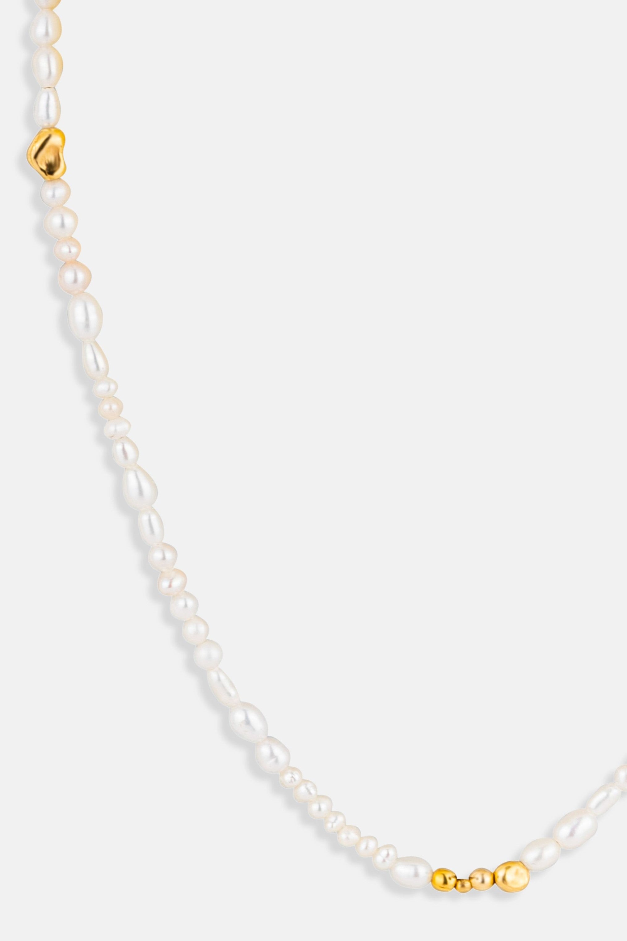 Chorus Organic Pearl Choker Necklace 18k Gold Mamour Paris Jewelry