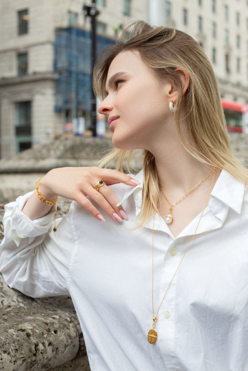 pearl pendant necklace gold mamour paris bijoux