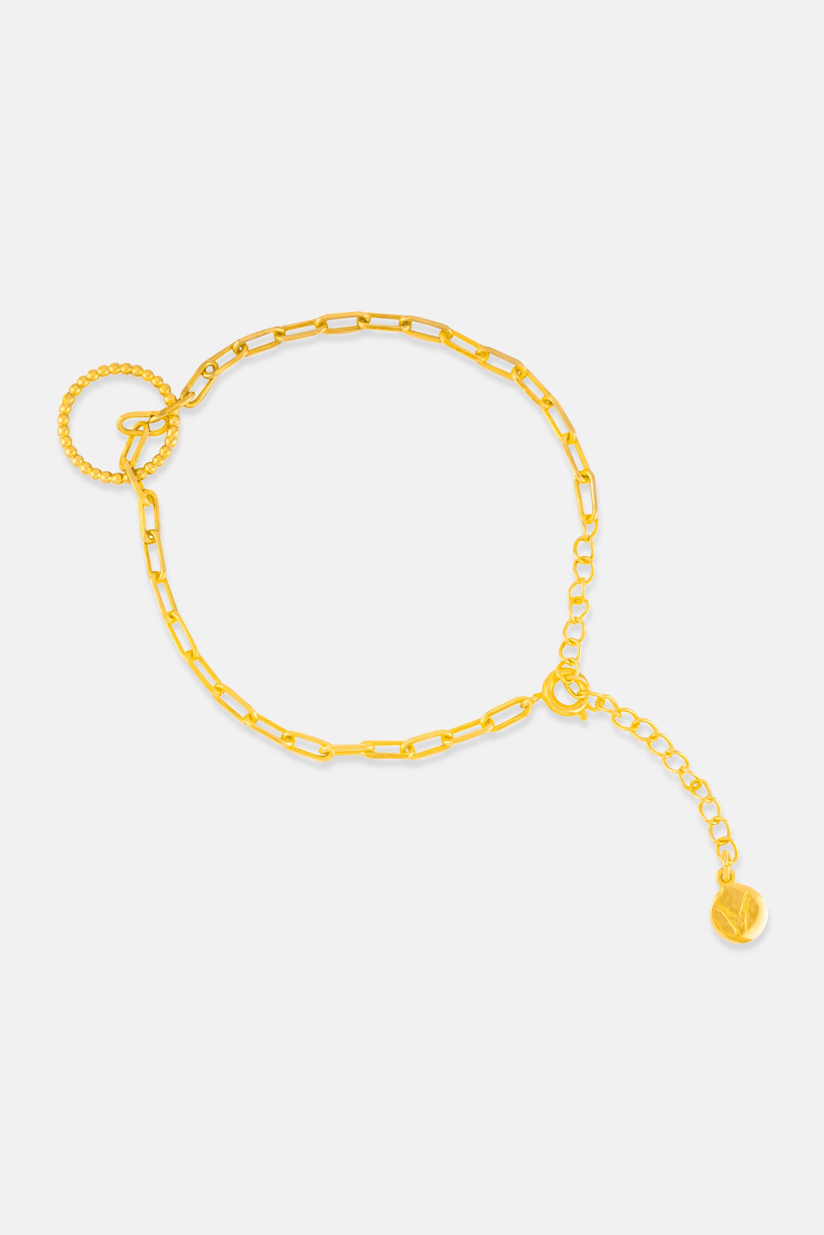 Monica Minimalist 18k Gold Link Bracelet Mamour Paris Jewelry