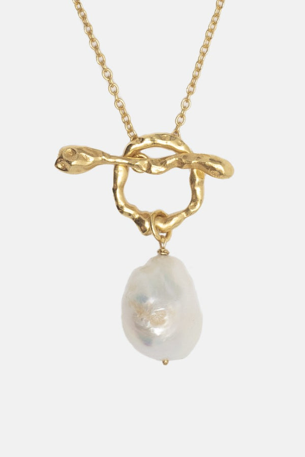 The Lava Pearl Solitaire Talisman Necklace Mamour Paris jewellery