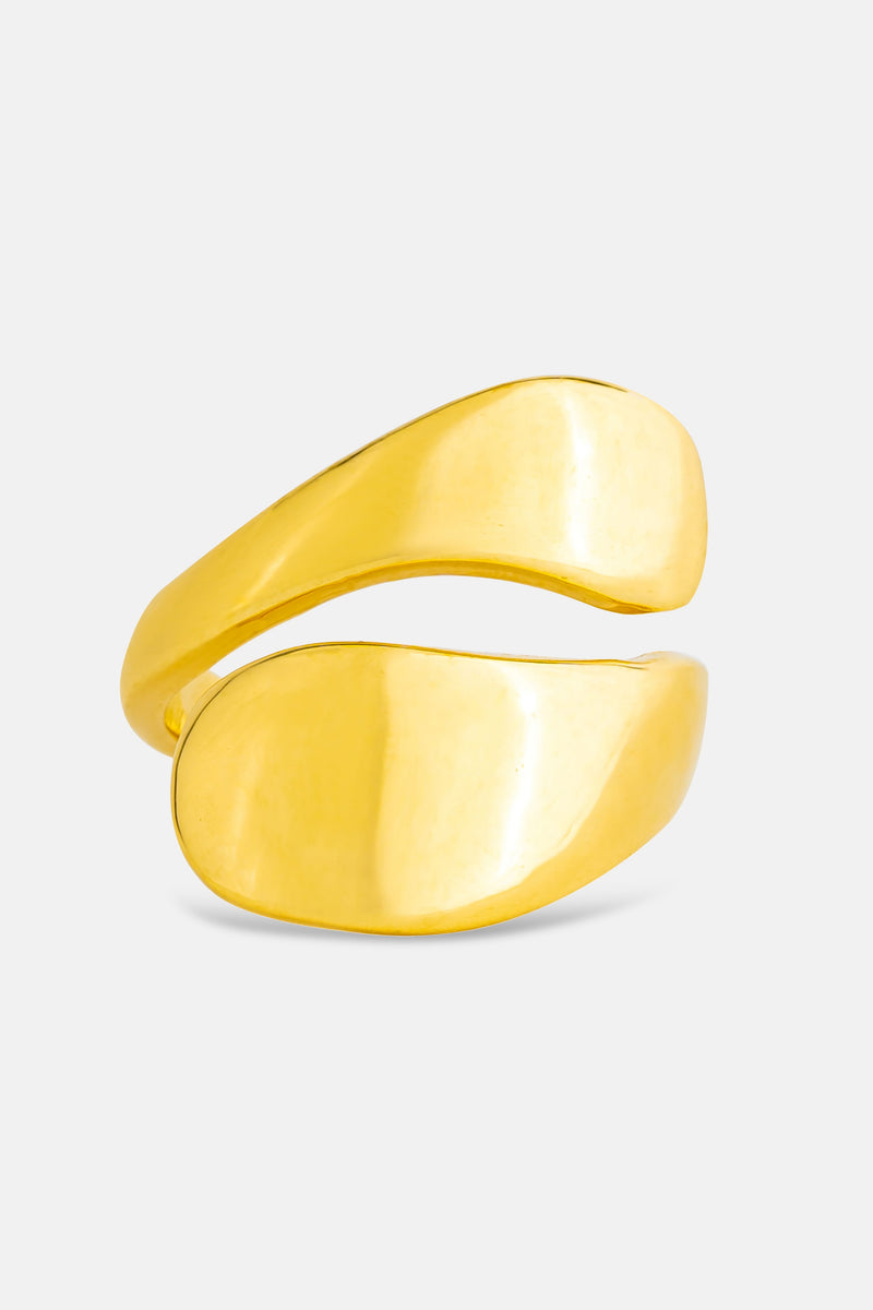 Agni Drop Gold Sculptural Open Ring Mamour Paris Jewelry