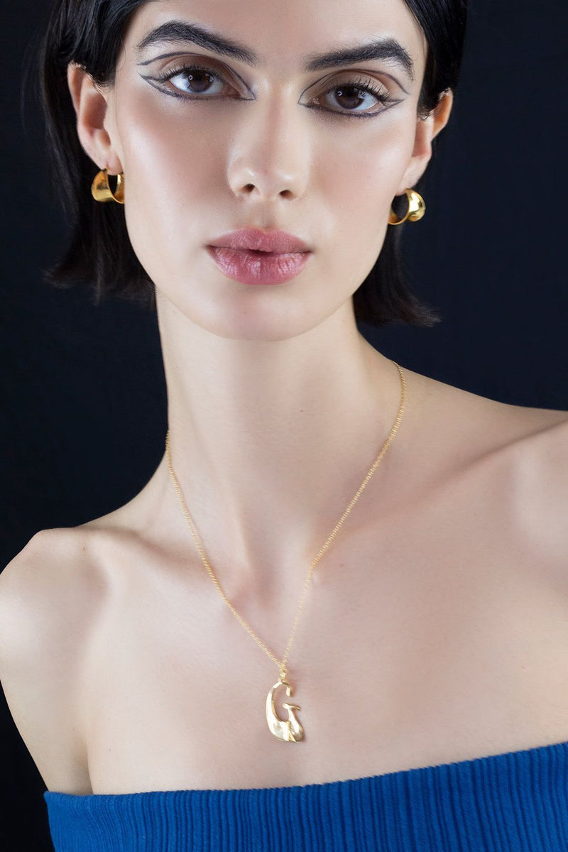Allouette Mini Gold Hoops Earrings Mamour Paris Jewellery
