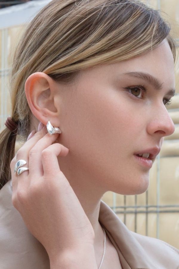 Allouette Mini Sterling Silver Hoop Earrings Mamour Paris Jewellery