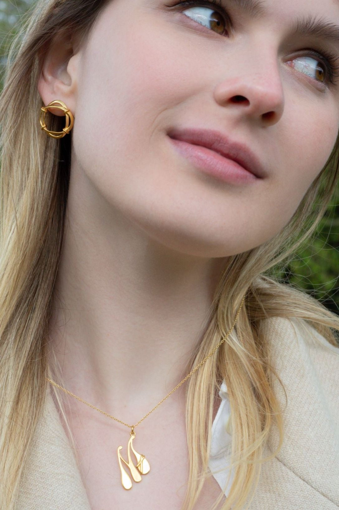Astra Mini Gold Stud Earrings Mamour Paris Jewellery