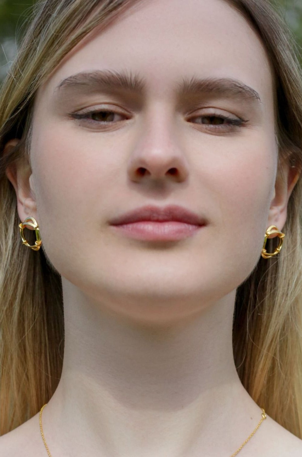 Astra Mini Gold Stud Earrings Mamour Paris Jewellery