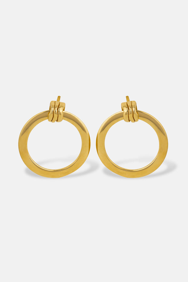  Calliope Mini Circle Gold Stud Earrings Mamour Paris Jewellery