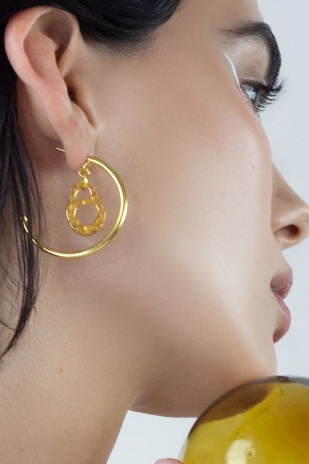 Celine Large Gold Hoop Earrings Mamour Paris Jewelry Jewellery