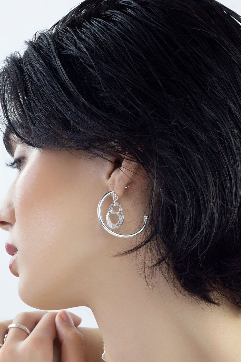 Celine Large Silver Hoop Earrings Mamour Paris Jewellery Jewelry