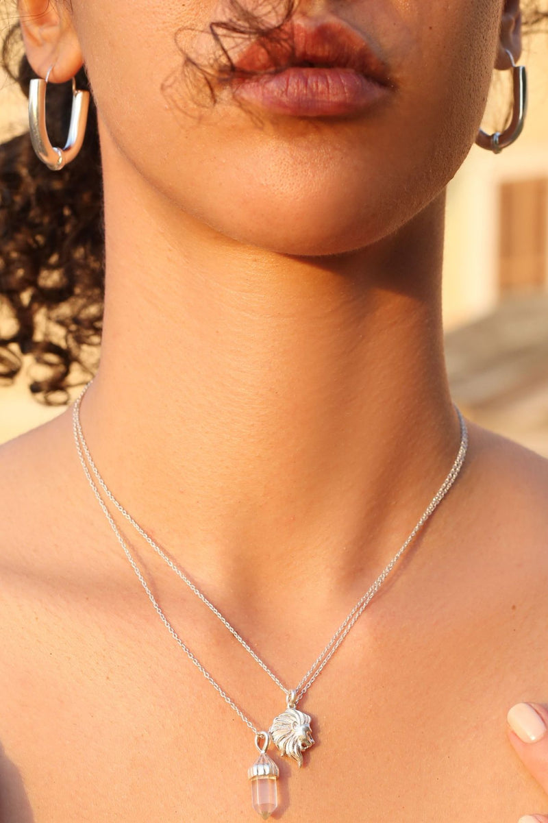 Cleopatra Medium Sterling Silver Hoop Earrings Mamour Paris Jewellery