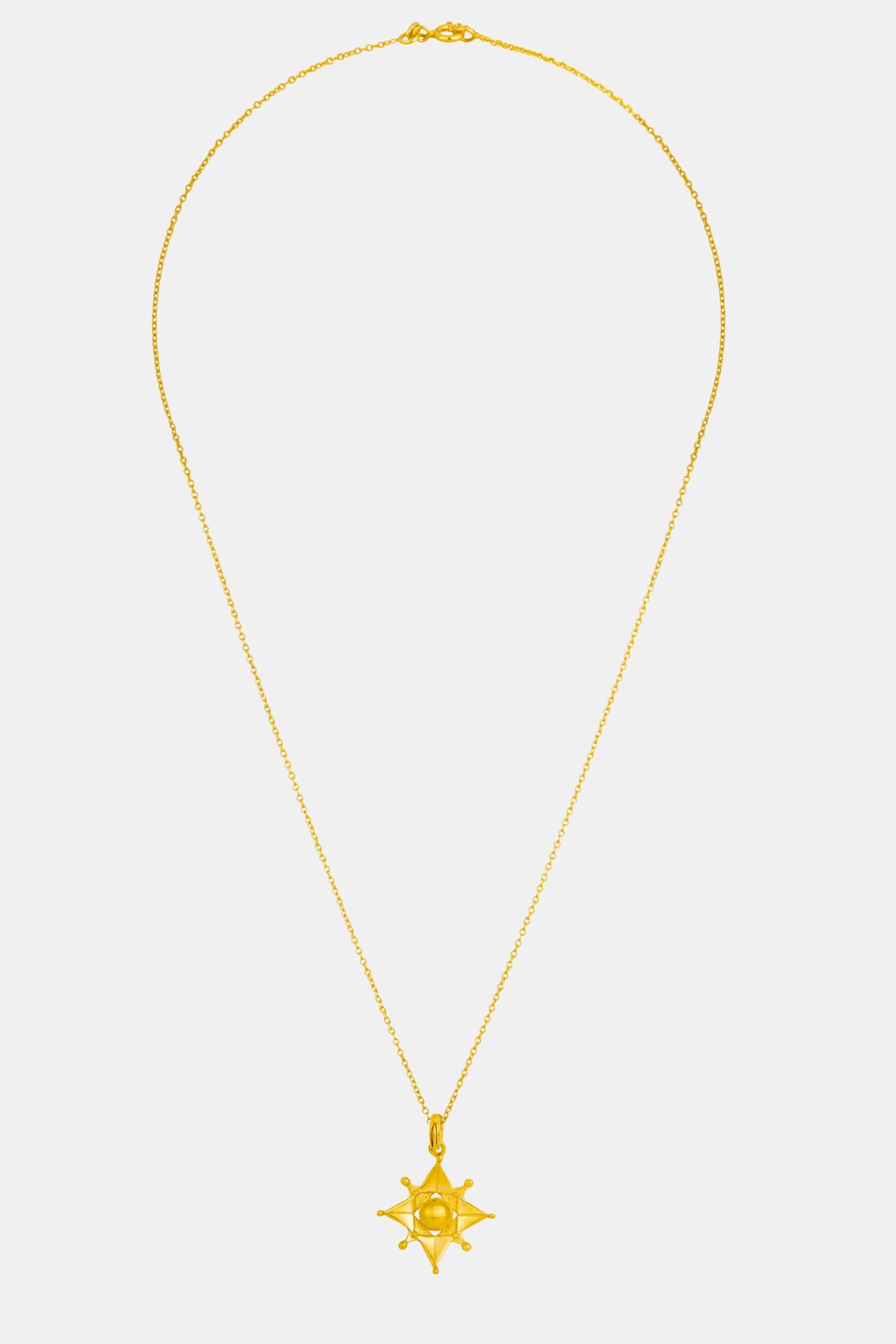 Crown 18K gold pendant necklace Mamour Paris Jewelry