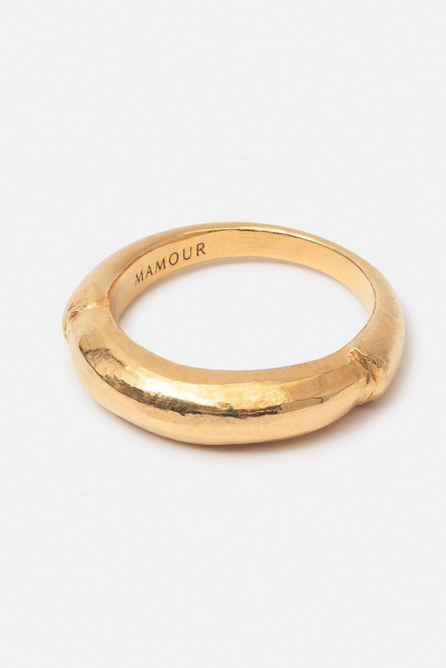 Inés 18k Gold Band Ring Mamour Paris Jewelry