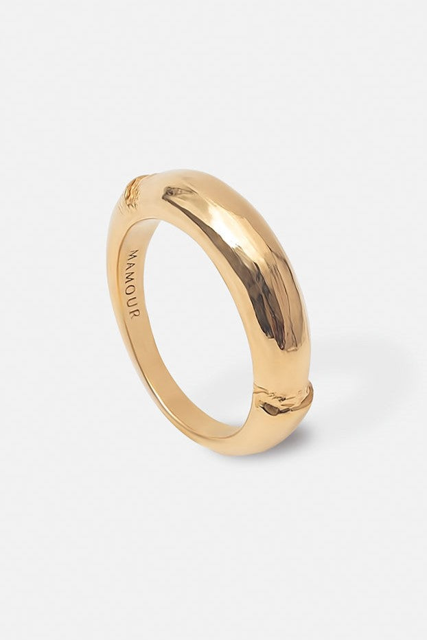 Inés 18k Gold Band Ring Mamour Paris Jewelry