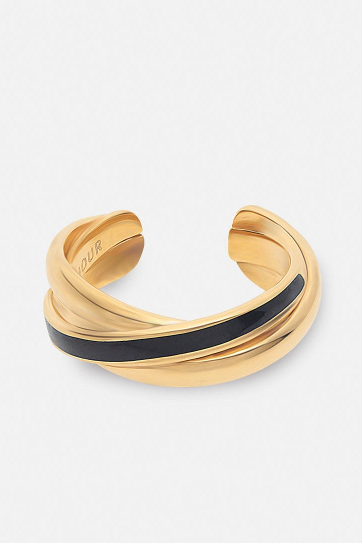 Paloma Gold Crossover Ring Mamour Paris Jewelry