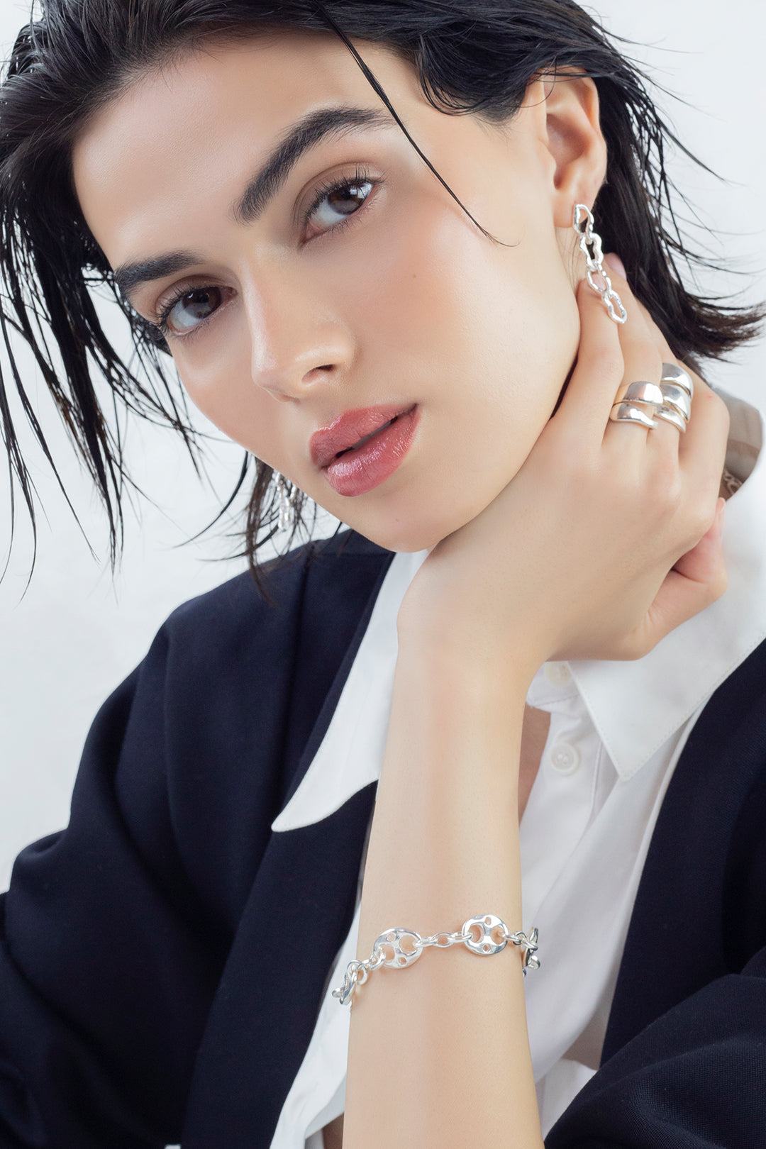 Rocaille Silver Bracelet Bracelet Mamour Paris 