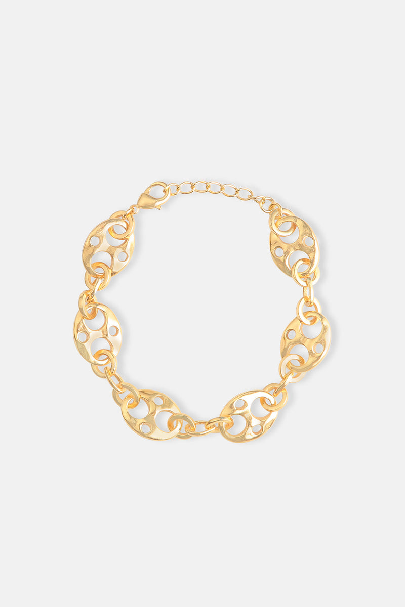 Rocaille Gold Link Bracelet Bracelet Mamour Paris 