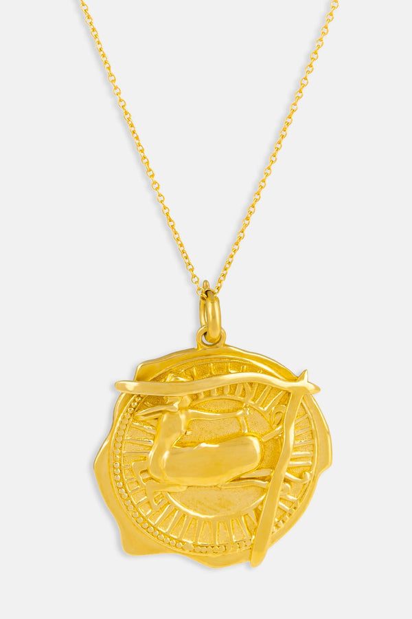 Zodiac Sagittarius Coin Pendant Necklace Mamour Paris Jewelry